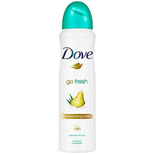 Dove spray 6 Pack Dove Go Fresh Pear & Aloe Antiperspirant Deodorant Spray, 150ml each