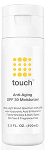 Anti-Aging SPF 30 Sunscreen Moisturizer Face Cream with Vitamin C, E, & Hyaluronic Acid - Broad Spectrum Stops Dark Spots & Hyperpigmentation – Face, Neck, or Body - Fragrance and Oil Free - 3.3 Oz