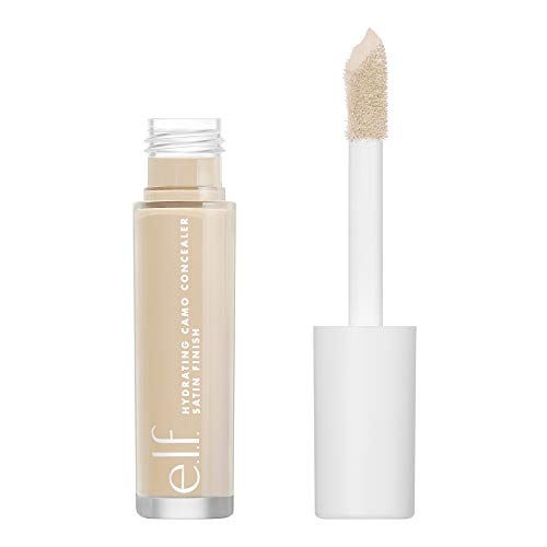 e.l.f., Hydrating Camo Concealer, Lightweight, Full Coverage, Long Lasting, Conceals, Corrects, Covers, Hydrates, Highlights, Light Peach, Satin Finish, 25 Shades, All-Day Wear, 0.20 Fl Oz
