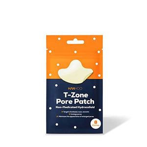 Hanhoo T-Zone Pore Patch | Forehead, Nose, and Chin Hydrocolloid Patch for Blackheads, Acne, and Oily Skin | Small Triangle Patches for Additional Coverage (4 Pore Patch Ct; 4 Triangle Patch Ct)