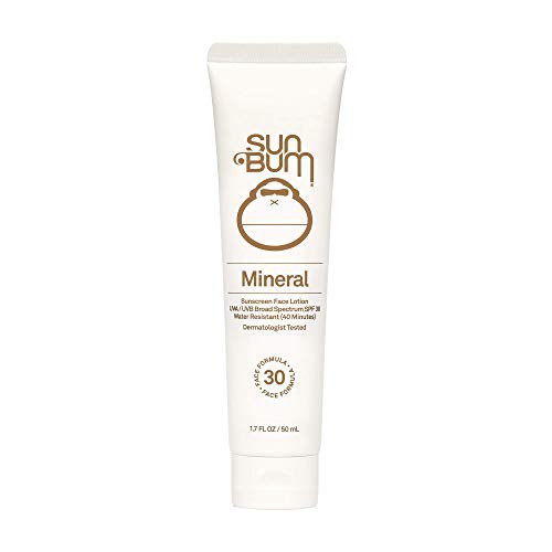 Sun Bum Mineral SPF 30 Non-Tinted Sunscreen Face Lotion | Vegan and Reef Friendly (Octinoxate & Oxybenzone Free) Broad Spectrum Natural Sunscreen with UVA/UVB Protection | 1.7 oz