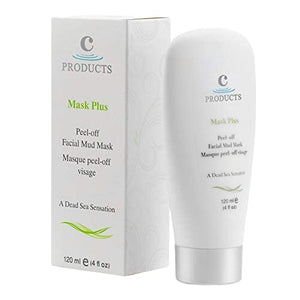 C-Products Mask Plus - Pure Dead Sea Mud Masks for Face - Deep Cleansing Peel-Off Mask for Acne Blackhead remover Whitehead remover Pores & Oily Skin - Natural Skincare for Women & Men - 120ml (4 FL Oz)