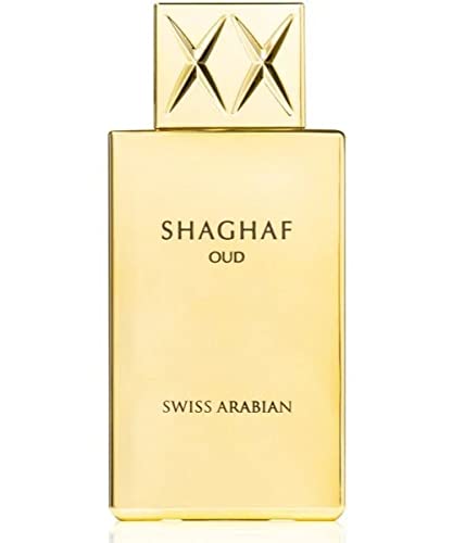 Shaghaf Oud, Eau de Parfum 75mL | Mouthwatering Gourmand (Sweet) Oud and Saffron Fragrance | Long Lasting with Intense Sillage | Cologne for Men and Perfume for Women | by Oudh Artisan Swiss Arabian