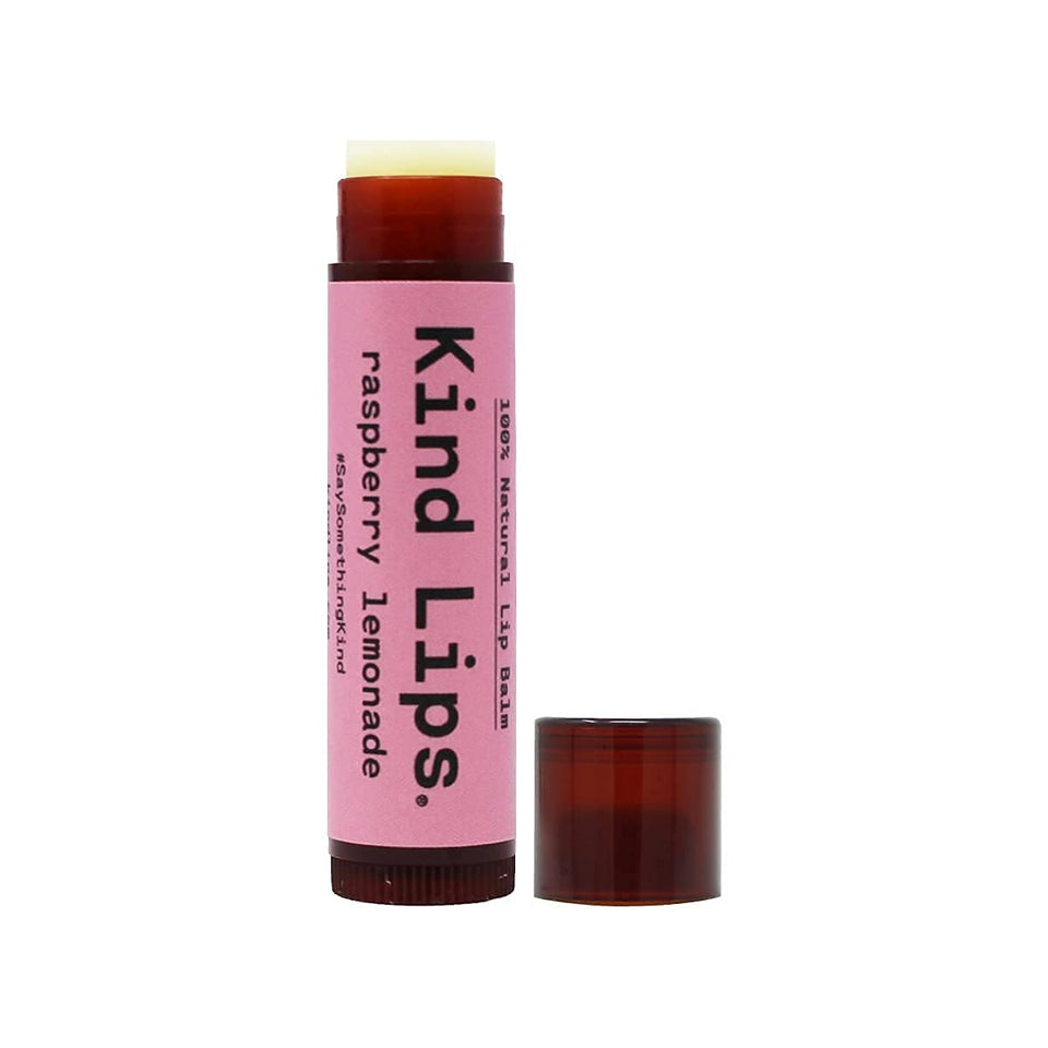 Kind Lips, Premium Product with a Powerful Purpose, Raspberry Lemonade Single 0.15oz - USDA Organic Lip Balm, 100% Natural, Gluten Free, Moisturizer for Dry, Cracked and Chapped Lips - Made in USA