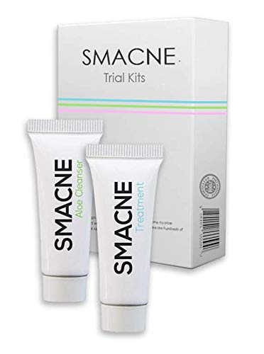 SMACNE Acne Treatment 30 Day Kit Starter Size With Tea Tree Oil, Benzoyl Peroxide, Jojoba Oil, Aloe Vera, Salicylic Acid, Glycolic Acid, Hyaluronic Acid, Cystic Acne Treatment