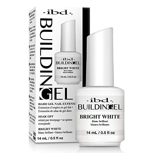 IBD Building Gel, Hard Gel Nail Extension, Bright White, 0.5 oz