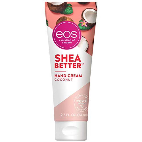 eos Shea Better Hand Cream - Coconut | Natural Shea Butter Hand Lotion and Skin Care | 24 Hour Hydration with Shea Butter & Oil | 2.5 oz