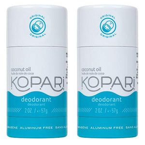 Kopari Aluminum-Free Deodorant Original | Non-Toxic, Paraben Free, Gluten Free & Cruelty Free Men’s and Women’s Deodorant | Made with Organic Coconut Oil | 2 Pack, 2.0 oz