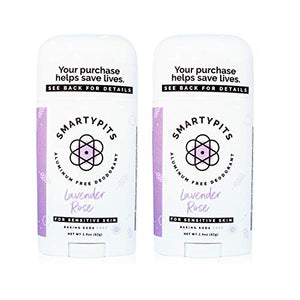 SmartyPits – 2 Pack Natural/Aluminum-Free Deodorant for Sensitive Skin (baking soda free) Paraben Free, Phthalate Free, PROPYLENE GLYCOL FREE, Not Tested on Animals | 2.9oz (Coconut Mango)
