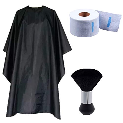 Barber Cape for Men - Barber Capes Professional, Hair Stylist Cape, Extra Large 55"X63" W Baberia Accessories Barber Brush Neck Duster & Neck Strip