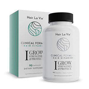 Hair La Vie Clinical Formula Hair Vitamins with Biotin and Saw Palmetto - Healthy Hair and Whole-Body Wellness