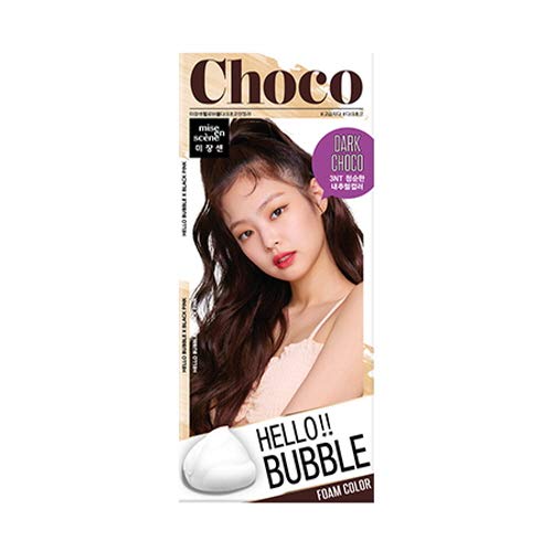 Easy Hair Coloring, mise en scene Hello Bubble Foam Color Dark Brown [3NT Dark Choco], Self Care DIY Hair Coloring Amore Pacific