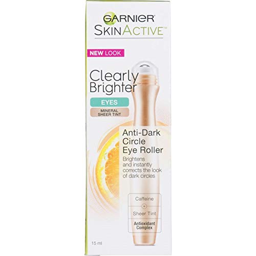 Garnier SkinCare Active Clearly Brighter Tinted Eye Roller, Light Medium, 0.50 Ounce Multicolor
