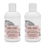Gryph and IvyRose Daily Embrace 2-in-1 Sulfate Free and Paraben Free Shampoo and Conditioner - Soft Hair Hydration Shampoo/Conditioner - Goji Berry & Ginger (2-Pack)