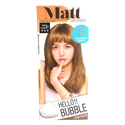Easy Hair Coloring, mise en scene Hello Bubble Foam Color Light Gold [8MG Matt Gold], Self Care DIY Hair Coloring Amore Pacific