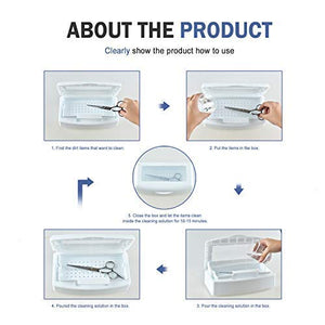 YoleShy Professional Plastic Sterilizing Tray,Clean Sterilizer Box Storage Organizer for Nail,Tweezers,Hair Salon,Spa & Cutter Manicure Equipment-Nail Art Tool