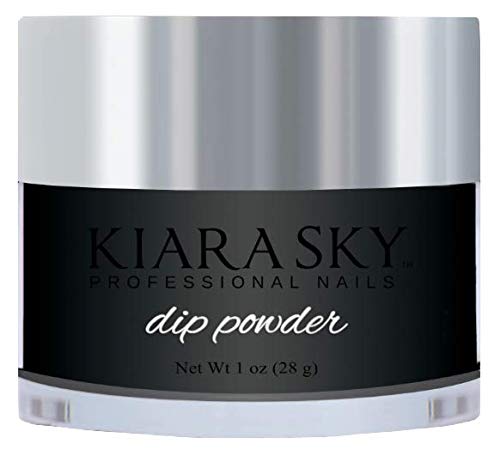 Kiara Sky Dip Powder. Stormy Weather(Dark Grey) Long-Lasting and Lightweight Nail Dipping Powder. (1 Ounce)