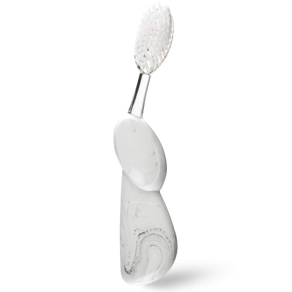 RADIUS Toothbrush Big Brush with Replaceable Head, Right Hand, Soft in Marble, BPA Free and ADA Accepted, Designed to Improve Gum Health and Reduce The Risk of Gum Disease