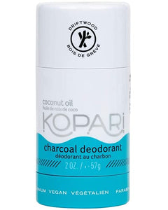 Kopari Aluminum Free Mens Charcoal Coconut Deodorant Stick | Made with Organic Coconut Oil | Non Toxic, Paraben Free, Plant Based, Gluten Free & Cruelty Free Long Lasting Natural Deodorant | 2.0 oz