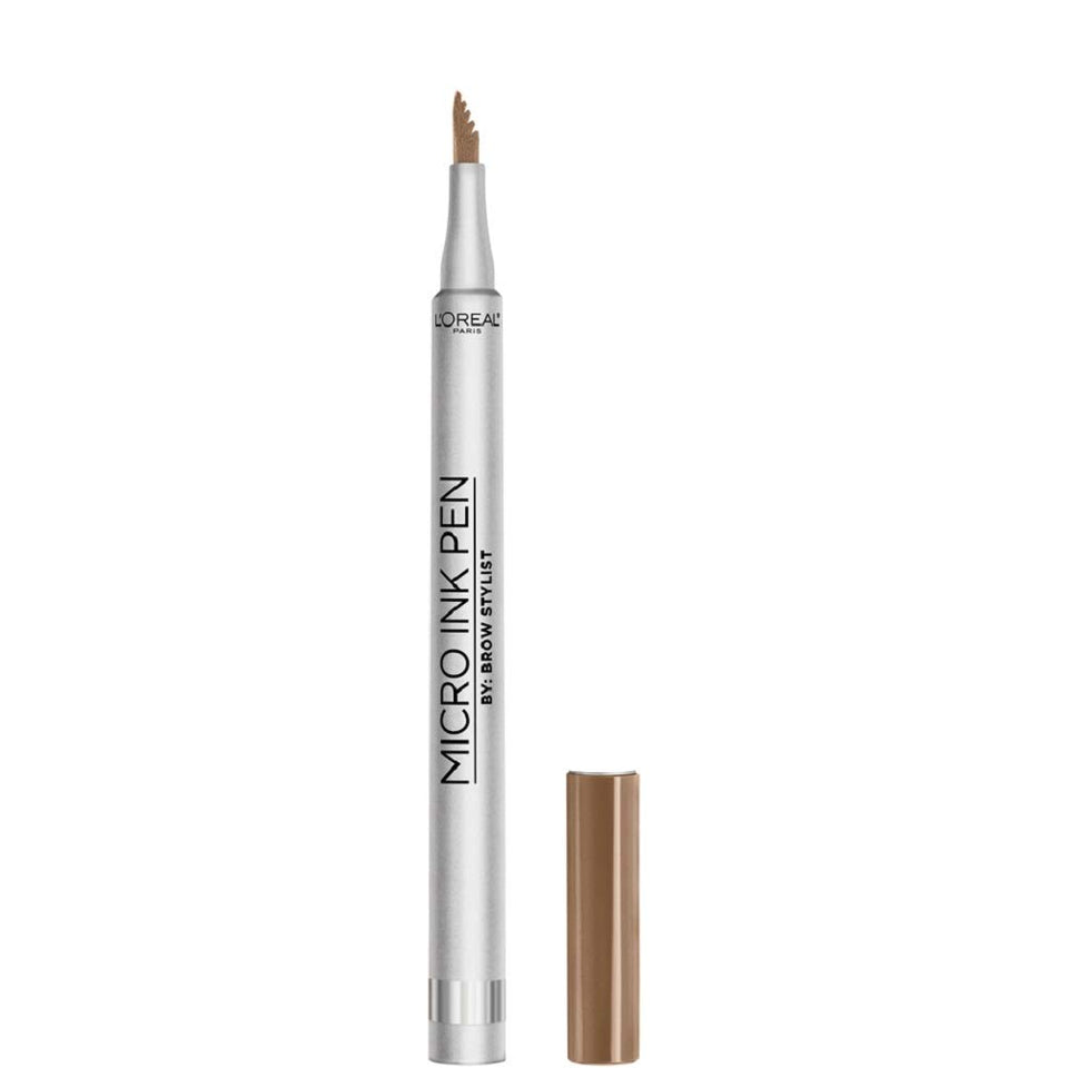 L'Oreal Paris Micro Ink Pen by Brow Stylist, Longwear Brow Tint, Hair-Like Effect, Up to 48HR Wear, Precision Comb Tip, Dark Blonde, 0.033 fl; oz.