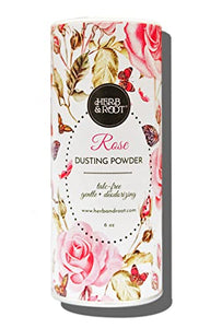 Rose Perfumed Body Dusting Powder for Women, Talc Free, Anti-chafing, feminine powder, dusting powder | Herb & Root, 6 oz