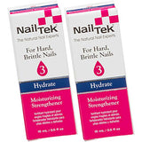 Nail Tek Hydrate 3, Moisturizing Strengthener For Hard And Brittle Nails, Provides Therapeutic Benefits, Hydrates, Fortifies, and Protects Nails, On-The-Go Daily Nail Treatment, 0.5 fl oz - 2-pack