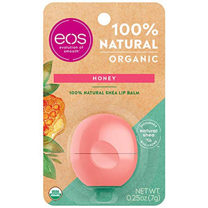 eos Lip Balm - Honey | USDA Organic Lip Care to Nourish Dry Lips | 100% Natural and Gluten Free | Long Lasting Hydration | 2 Pack