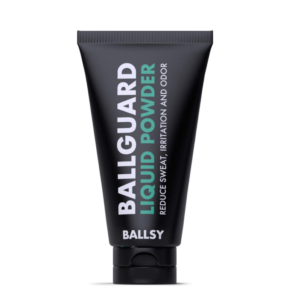 Ballsy Ball Deodorant for Men, Ballguard, Anti-Chafing, Anti-Itch Ball Cream, Quick Drying Liquid Powder, Protects from Sweat, Odor, and Irritation 3.4 oz