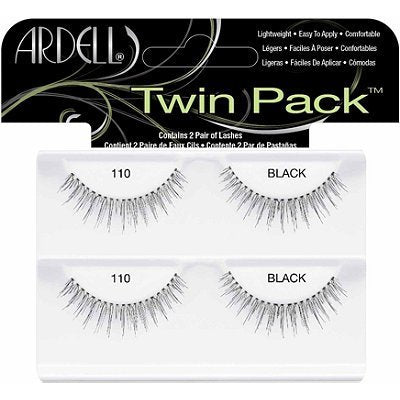 Ardell Natural Eyelash 110 Black Twin Pack Contain 2 Pairs Of Lashes by Ardell