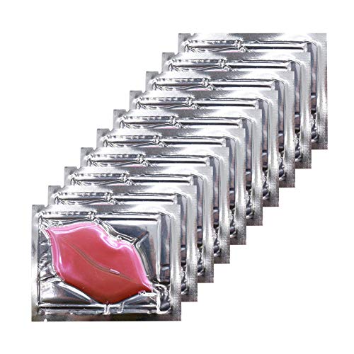Adofect 30 Pieces Collagen Crystal Lip Masks, Collagen Lip Pads Great for Moisturizing, Remove Dead Skin, Anti Chapped & Anti-Aging and Plump Your Lips, Pink
