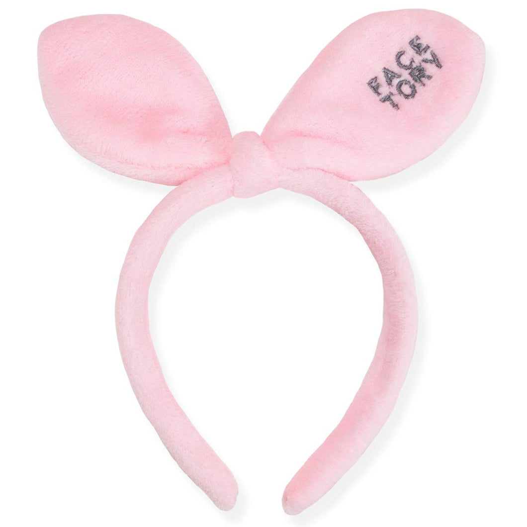 FaceTory Pink Bow Bunny Hairband Soft One Size Fits All