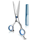 COOLALA Stainless Steel Hair Cutting Scissors 6.5 Inch Hairdressing Razor Shears Professional Salon Barber Haircut Scissors, One Comb Included, Home Use for Man Woman Adults Kids Babies