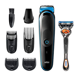 Braun Hair Clippers for Men MGK5245, 7-in-1 Beard Trimmer, Mens Grooming Kit, Cordless & Rechargeable, with Gillette ProGlide Razor