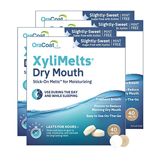Oracoat Xylimelts Oral adhering Discs, Slightly Sweet (Pack of 4), 40 Count