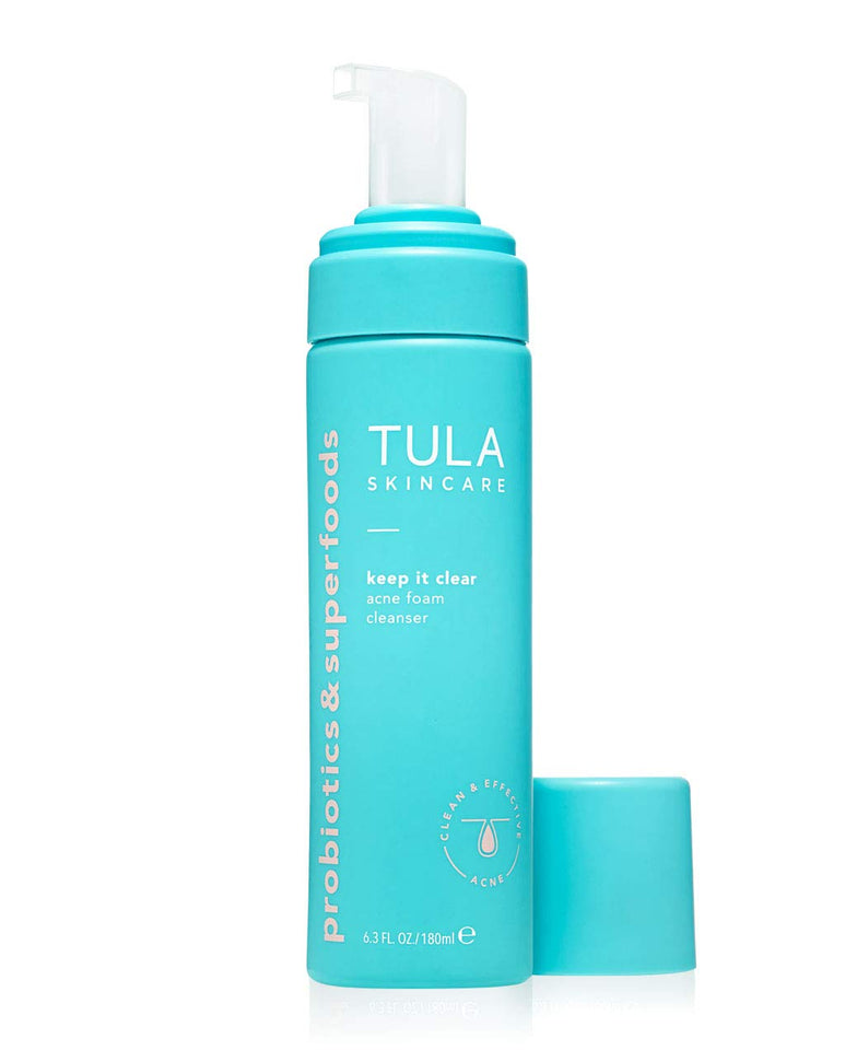 TULA Probiotic Skin Care Keep It Clear Acne Foam Cleanser | Acne Treatment, Clear Up Acne, Prevent Breakouts & Brighten Marks, Contains Salicylic Acid and Probiotics | 6.3 fl. oz