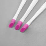 IVON 3 Pack Nail Cuticle Trimmer Pusher Remover, Double End & Plastic Handle (White)