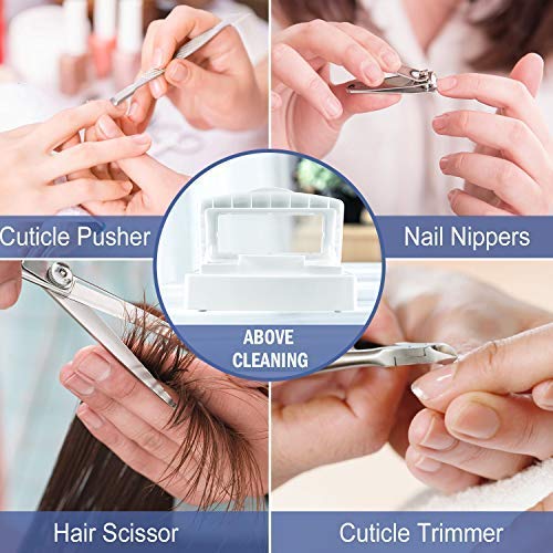 YoleShy Professional Plastic Sterilizing Tray,Clean Sterilizer Box Storage Organizer for Nail,Tweezers,Hair Salon,Spa & Cutter Manicure Equipment-Nail Art Tool