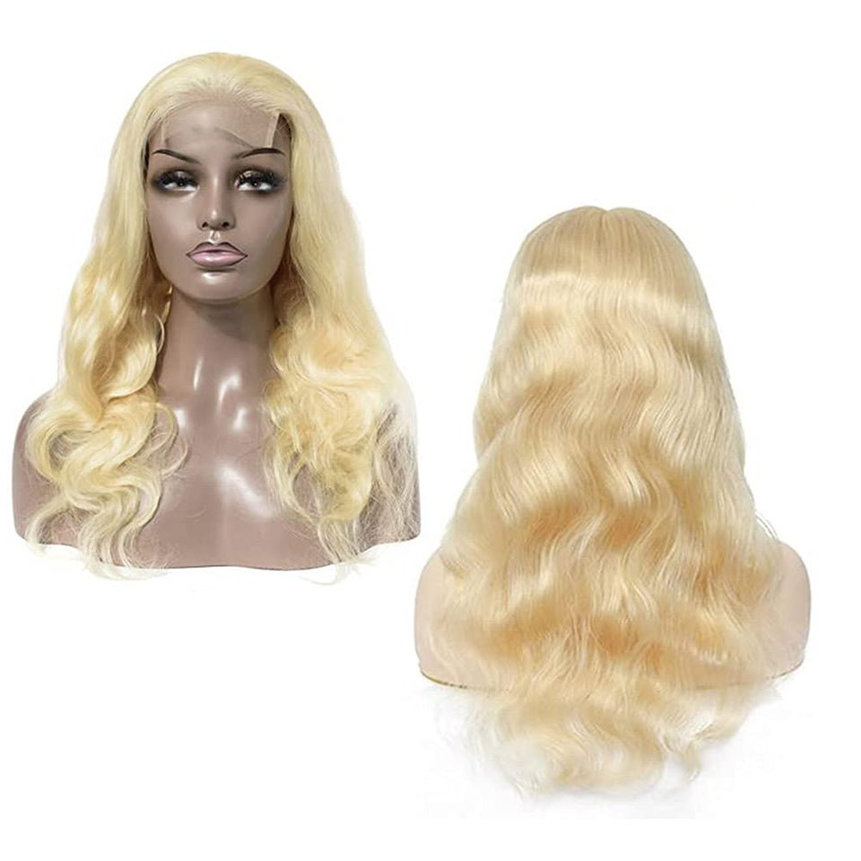 Blonde Lace Front Wigs Human Hair 613 Body Wave Wig 4x4 Lace Closure Human Hair Wigs for Black Women Pre Plucked with Baby Hair 150% Density Brazilian Virgin Hair (20 Inch, 613 Human Hair Wigs)
