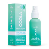 COOLA Organic Scalp & Hair Sunscreen Mist, Broad Spectrum SPF 30, Reef-Safe, Ocean Salted Sage, 2 Fl Oz