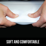 Gorilla Grip Original Spa Bath Pillow Features Powerful Gripping Technology, Comfortable, Soft, Large, 19.5 x 15, Luxury 3-Panel Design for Shoulder, Neck Support, Fits Any Size Tub, Jacuzzi, White