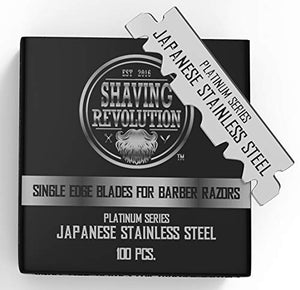Barber Razor Blade - Single Edge Razor Blades 100 Count - High Quality Stainless Steel Razor Blades Single Edge by Viking Revolution