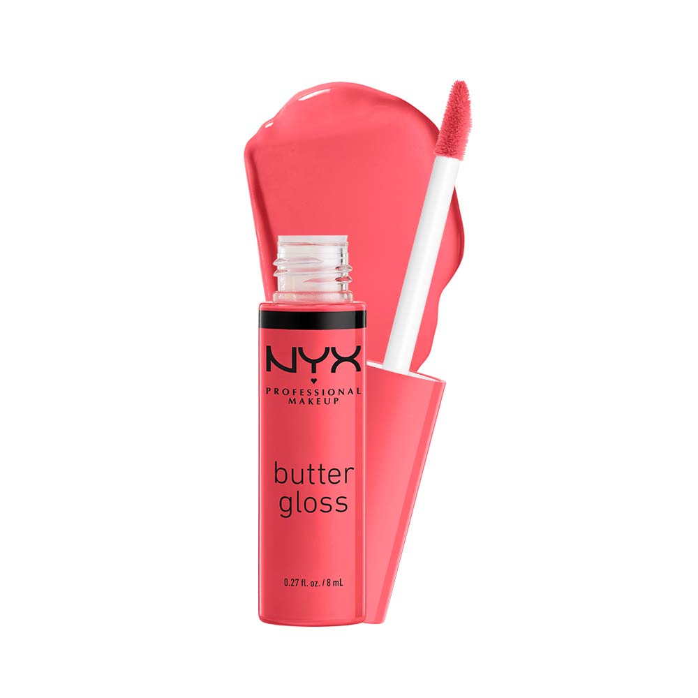 NYX PROFESSIONAL MAKEUP Butter Gloss, Non-Sticky Lip Gloss - Sorbet (Vibrant Coral)