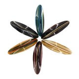 Yeshan Women Barrettes for thick hair with Tortoise Shell Strip colors Acrylic French Hair clips for Ladies,Pack of 6
