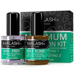 Karlash Professional Made in USA Natural Nail Prep Dehydrate & Bond Primer, Nail Protein Bond, Superior Bonding Primer for Acrylic Powder and Gel Nail Polish 0.5 oz