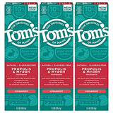 Tom's of Maine Fluoride-Free Propolis & Myrrh Natural Toothpaste, Cinnamint, 5.5 oz. 3-Pack (Packaging May Vary)