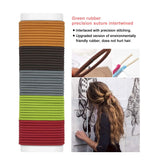 Hair Elastic Ties, KUBOM 10-Color No-Metal Ponytail Holders for Women's Hair 100pcs Girls Women Hair Bands, 4MM