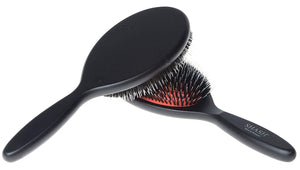 Made In Germany - SHASH Nylon Boar Bristle Brush Suitable For Normal to Thick Hair - Gently Detangles, No Pulling or Split Ends - Softens and Improves Hair Texture, Stimulates Scalp (Large)
