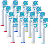 Replacement Brush Heads Compatible With Oral B- Double Clean Design, Pack of 16 Generic Electric Toothbrush Replacement Heads- Fits Oralb Pro 7000, 1000, 8000, 9000, 1500, 5000, Kids, Vitality & More!
