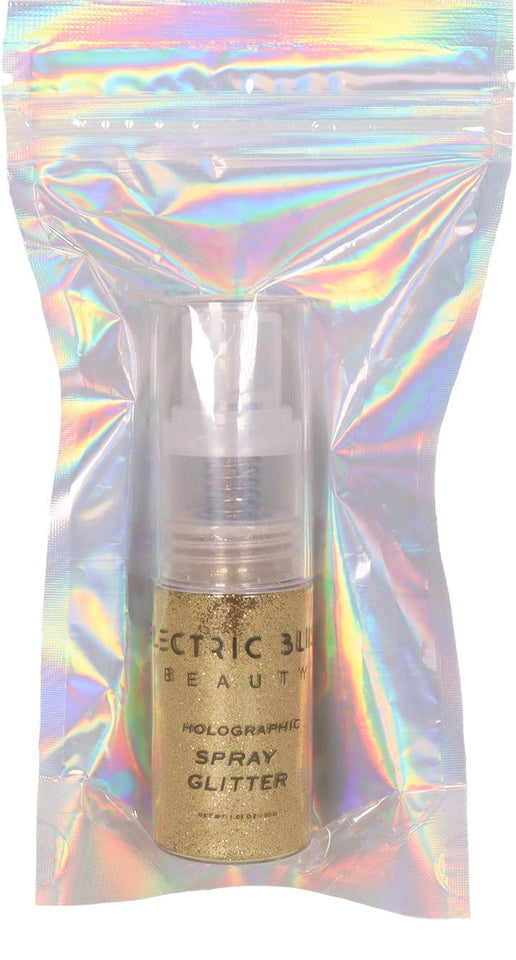 30 Grams Loose Glitter Spray - Holographic Glitter Spray - Cosmetic Grade - Makeup Face Body Nail Festival Rave Beauty Craft (Gold)