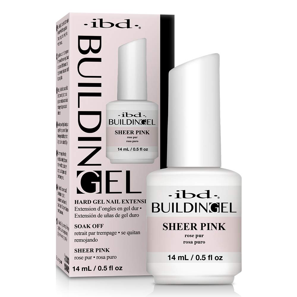 IBD Building Gel, Hard Gel Nail Extension, Sheer Pink, 0.5 oz